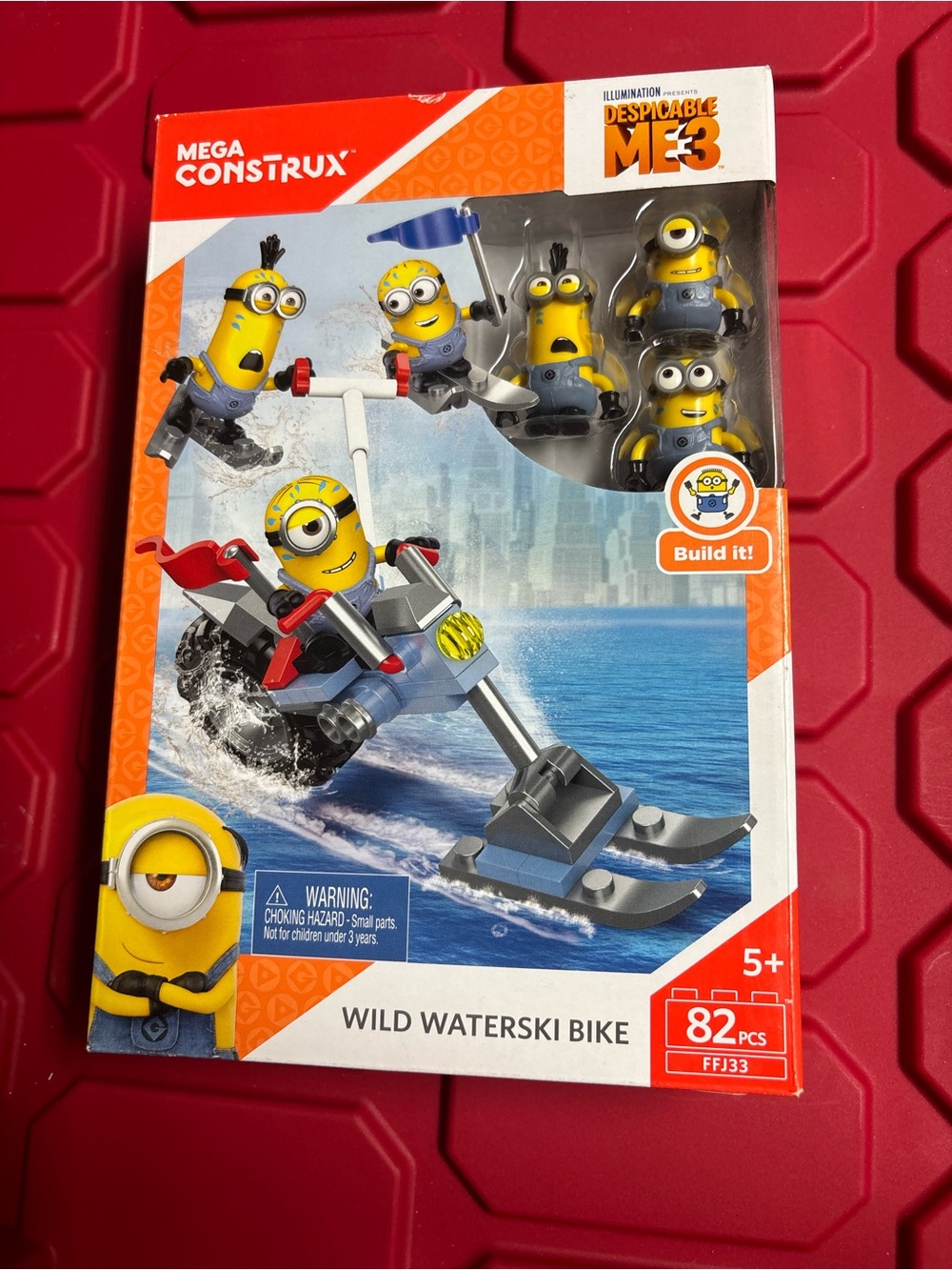 MEGA CONSTRUX~ DESPICABLE ME 3 WILD WATERSKI BIKE 82pcs 2016 - New & Sealed!